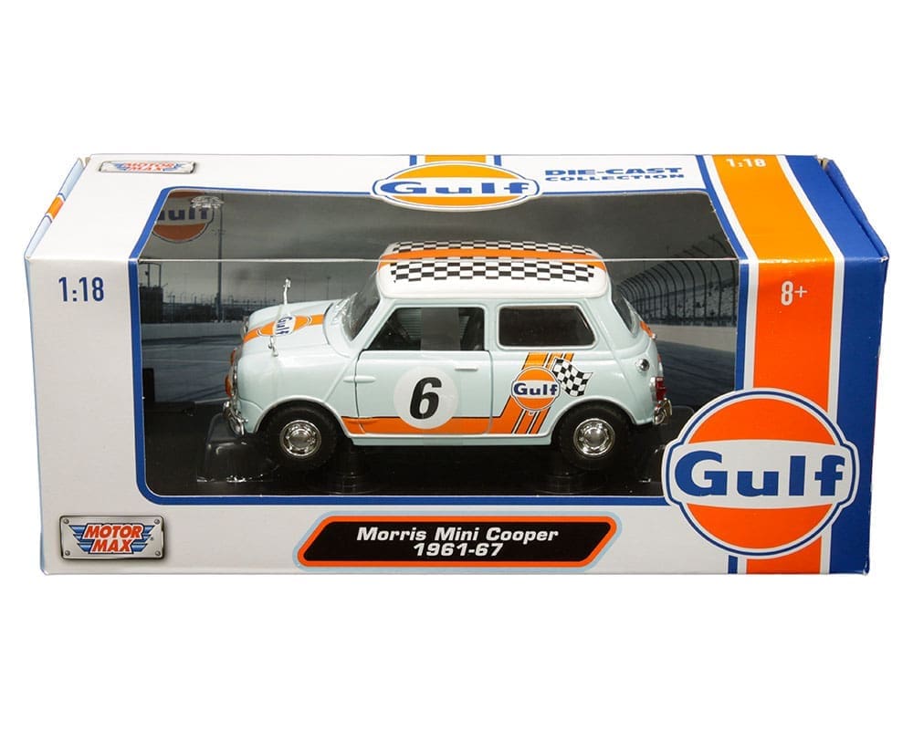 Motormax 1:18 1961-1967 Morris Mini Cooper with GULF Livery