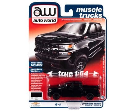 Auto World 1:64 2020 Chevrolet Silverado ZL1 LT Trail Boss (Black) -