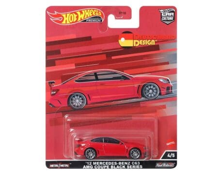 Hot Wheels 1:64 2012 Mercedes-Benz C63 AMG Coupe Black Series (Red) - Car Culture Deutschland - Solid Pack