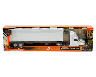 NEW RAY 16043 LONG TRUCKER FREIGHTLINER CASCADIA 1/43 CABS GRAPHIC SILVER