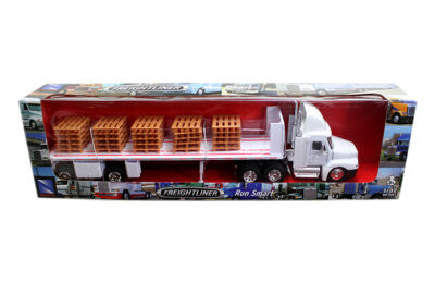 SILVER 16043 NEW RAY LONG TRUCKER FREIGHTLINER CASCADIA 1/43 CABS GRAPHIC 