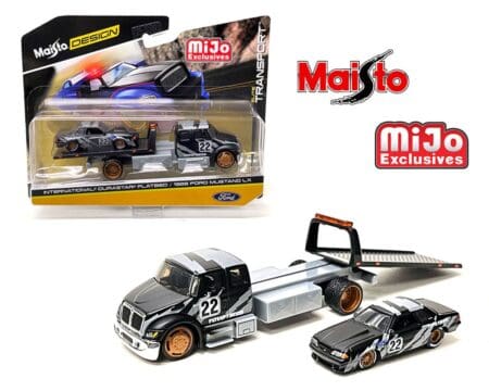 Maisto 1:64 International Durastar Flatbed with 1988 Ford Mustang Toyo Tire Limited 3,600 - Mijo Exclusives - Elite Transport
