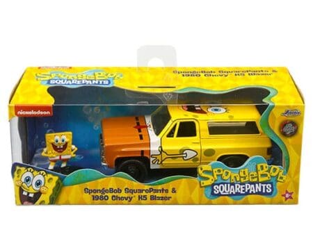 Jada 1:32 1980 Chevrolet K5 Blazer with SpongeBob SquarePants Figure - SpongeBob SquarePants - Hollywood Rides