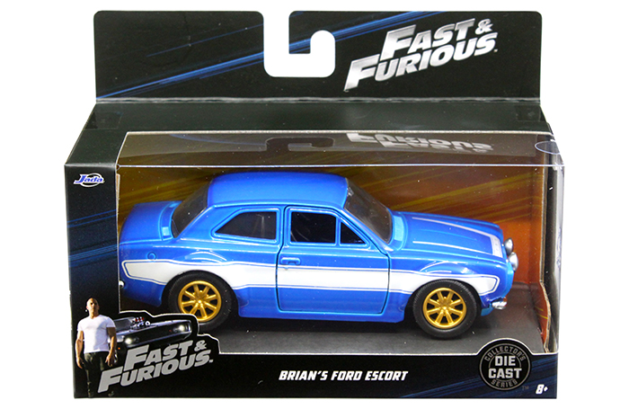 Fast & Furious Brian's Ford Escort RS2000 MK1 Diecast Car 1:32 Jada 5 inch 97188 