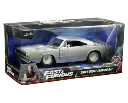 Jada 1:24 Dom's Dodge Charger R/T (Raw Metal) - Fast & Furious