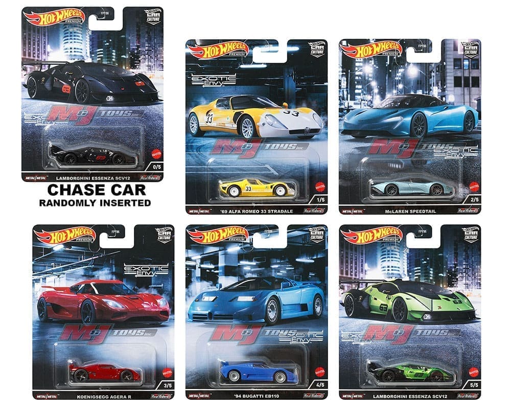 Hot Wheels 164 Car Culture 2022 M Case Exotic Envy M and J Toys Inc