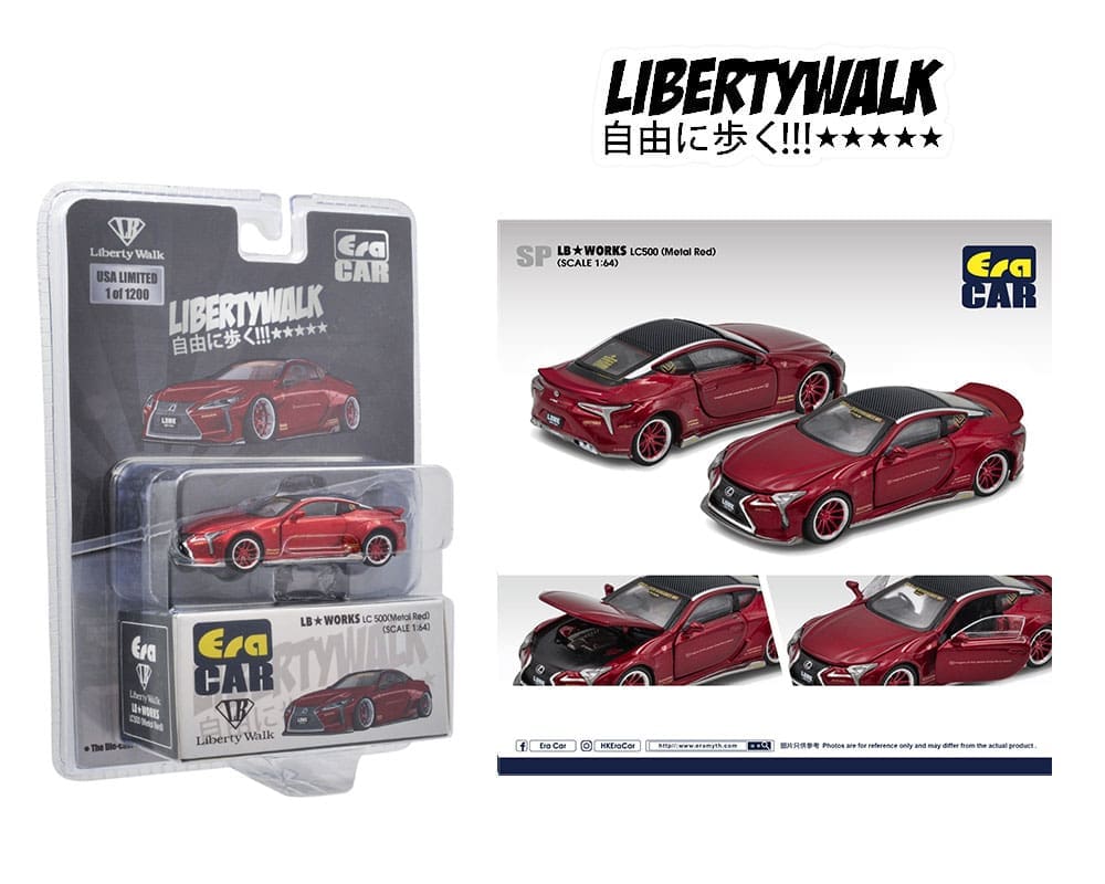 ERA Car 1:64 Lexus LC500 Metalic Red Limited 1,200 Pcs - LB
