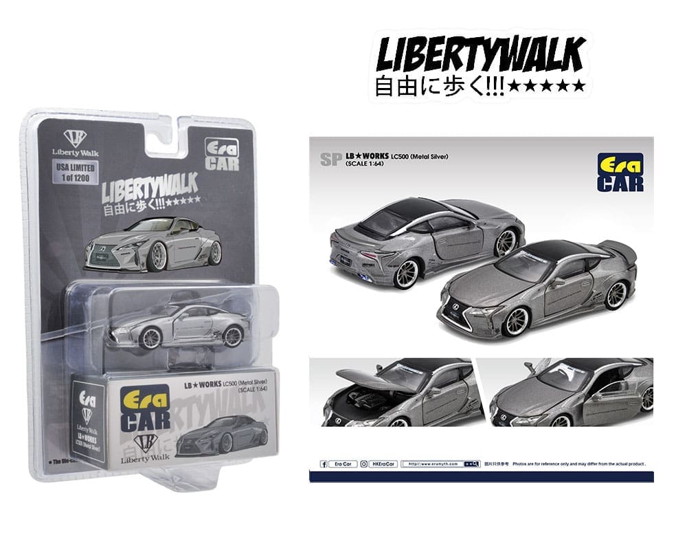 ERA Car 1:64 Lexus LC500 Silver Limited 1,200 Pcs - LB Works