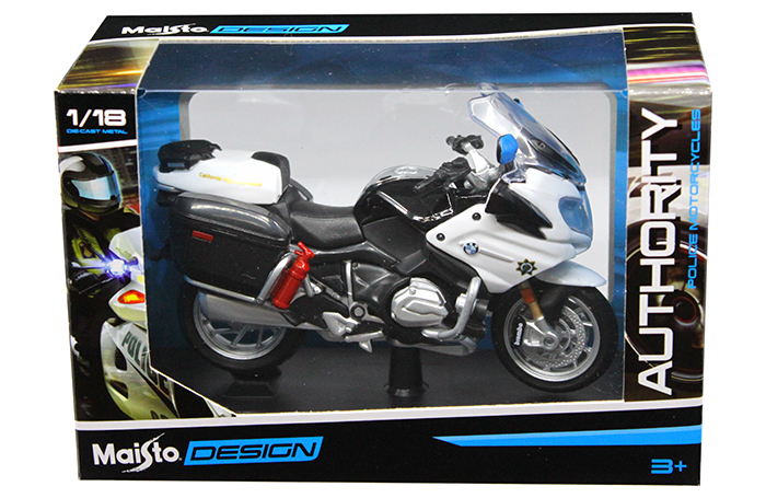 MAISTO 1:18 AUTHORITY POLICE MOTORCYCLES BMW R 1200 RT CHP DIECAST MODEL 32306 
