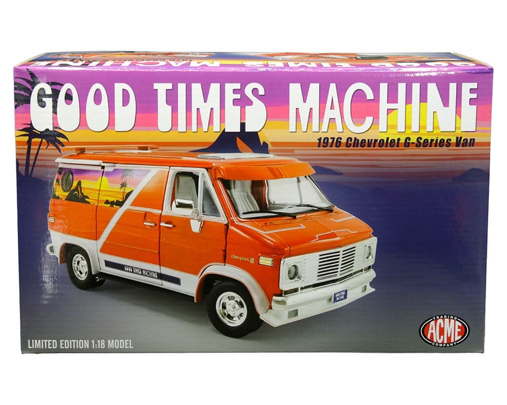ACME 1:18 1976 Chevrolet G-Series Van Good Times Machine
