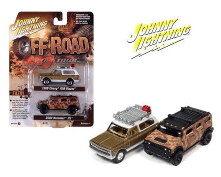 Johnny Lightning 1:64 Theme 2 Pack - Off Road 1969 Chevy Blazer & 2004 Hummer H2 A