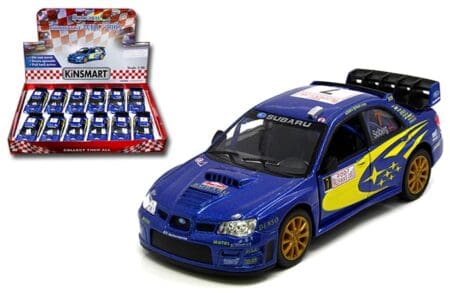 Kinsmart 1:32 2007 Subaru Impreza WRC 5″ - KT5328D - Display Tray Set of 12