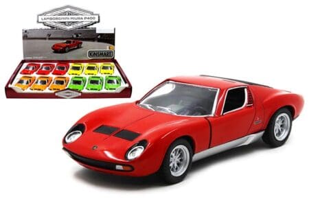 Kinsmart 1:32 1971 Lamborghini Miura P400 5" (KT5390D) - Display Tray Set of 12