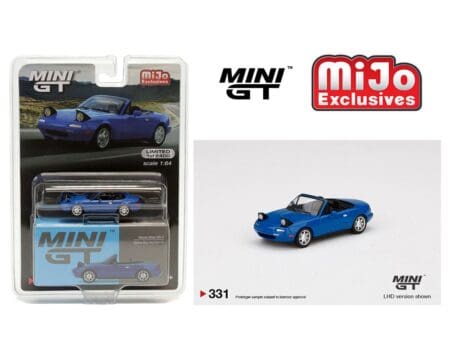 Mini GT 1:64 Mazda Miata MX-5 (NA) (Mariner Blue Headlight Up)(LHD) - MiJo Exclusives Limited 2400 Pieces