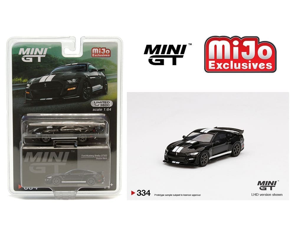 MINI GT 1/64 FORD MUSTANG SHELBY GT500 SHADOW BLACK / MIJO HOBBY