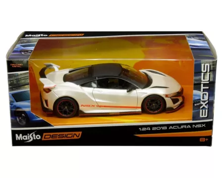 Maisto 1:24 2018 Acura NSX (White/Carbon Roof) - Design Exotics