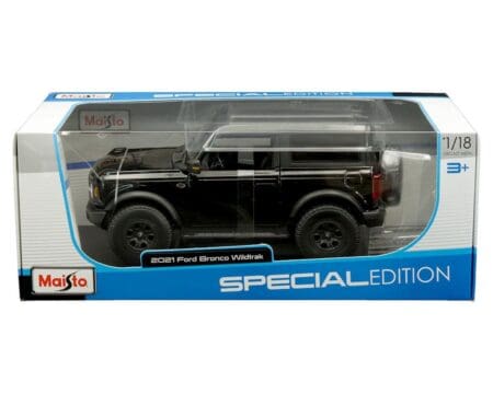 Maisto 1:18 2021 Ford Bronco Wildtrak 2-Door (Black Metallic) - Special Edition