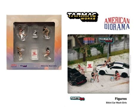 Tarmac Works 1:64 American Diorama Figures Bikini Car Wash Set