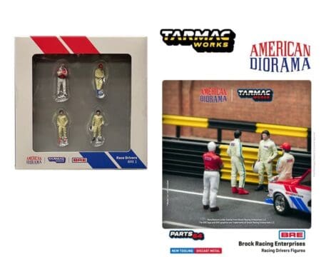 Tarmac Works 1:64 American Diorama Figures Race Drivers BRE Brock Racing Enterprises Set