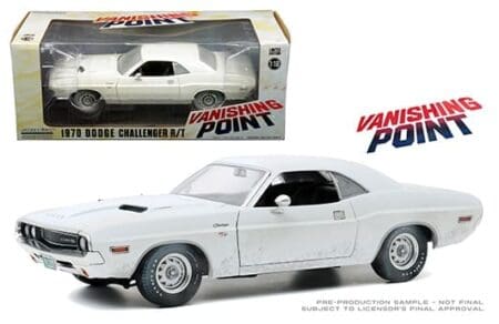 Greenlight 1:18 1970 Dodge Challenger R/T (white and dirty)  - Vanishing Point 1971 - Hollywood
