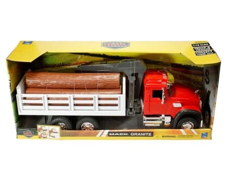 New Ray 1:18 Mack Granite Log Truck with Crane - Long Haul Trucker