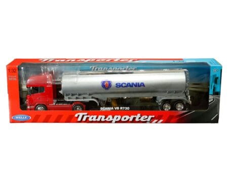 Welly 1:32 Scania V8 R730 Oil Tanker Trailer - Transporter