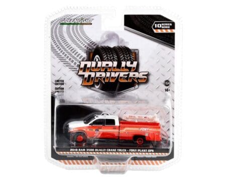 Greenlight 1:64 Dually Drivers Series 10 - 2018 Ram 3500 Dually Crane Truck - FDNY (The Official Fire Department City of New York) Plant Ops