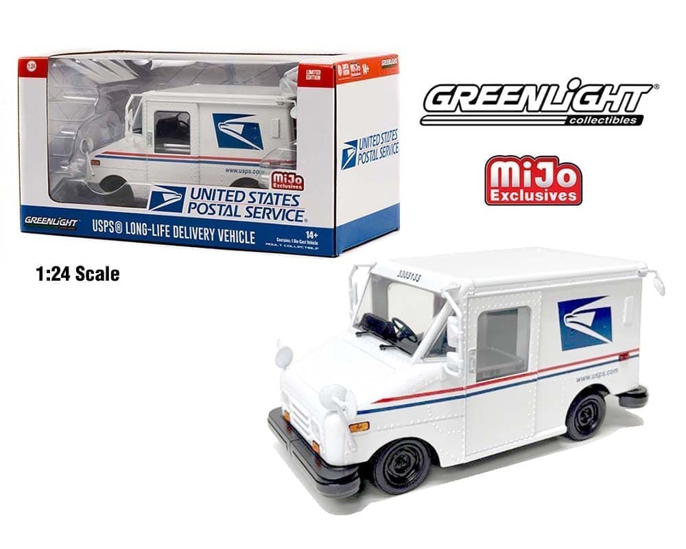 Greenlight 124 United States Postal Service (USPS) Long Life Vehicle MiJo Exclusives USA M
