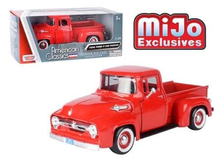 Motormax 1:24 1956 Ford F-100 Pickup with White Wall Tires - American Classics - MiJo Exclusives