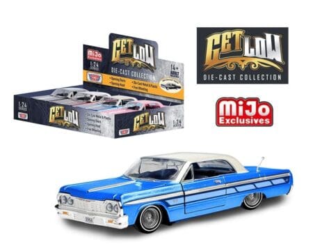 Motormax 1:24 1967 Chevrolet Impala SS - Get Low - MiJo Exclusives - Display Tray Set of 4