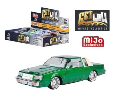 Motormax 1:24 1987 Buick Regal - Get Low - MiJo Exclusives - Display Tray Set of 4