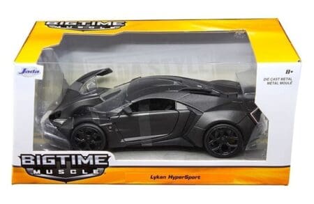 Jada 1:24 Lykan Hypersport (Matte Dark Grey) - Bigtime Muscle