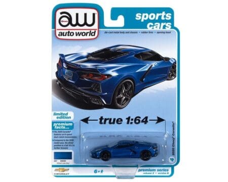 Auto World 1:64 2020 Chevrolet Corvette (Elkhart Lake Blue) - Premium 2022 Release 2 Version B