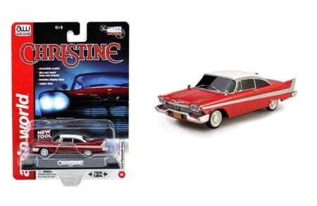 Auto World 1:64 Christine 1958 Plymouth Fury Partially Restored Version - Silver Screen Machines