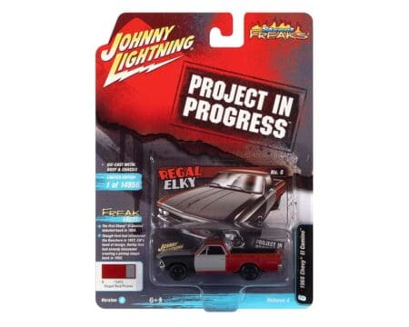 Johnny Lightning 1:64 1966 Chevrolet El Camino (Project in Progress) (Regal Red Flat w/Primer and Rust) - Street Freaks 2021 Release 4 Version A