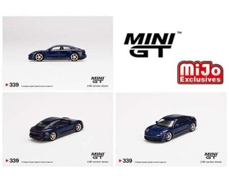 Mini GT 1:64 Porsche Taycan Turbo S (Gentian Blue Metallic)(LHD) - MiJo Exclusives limited to 2400 pieces - Image 2