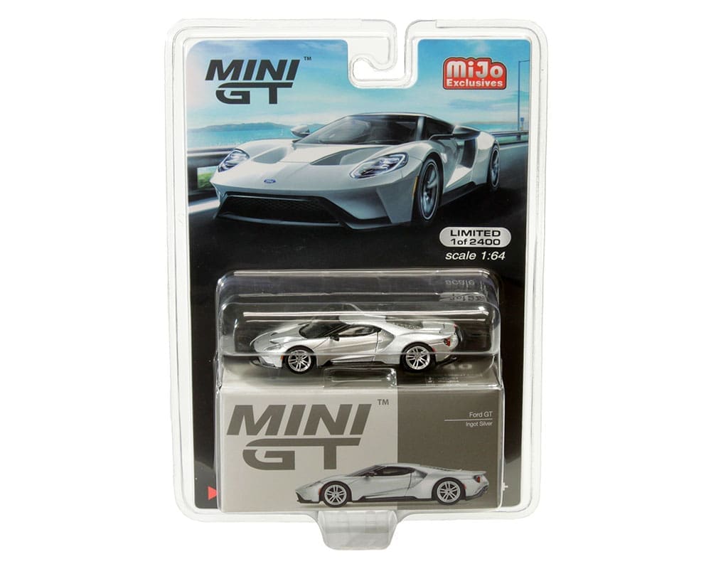 Mini GT 1:64 Ford GT (Ingot Silver)(LHD) - MiJo Exclusives limited to 2400  pieces