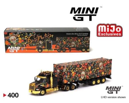 Mini GT 1:64 Western Star 49X with 40 Ft Container Day Of The Dead  "Dias De Los Muertos"  2022 Limited Edition - Mijo Exclusive