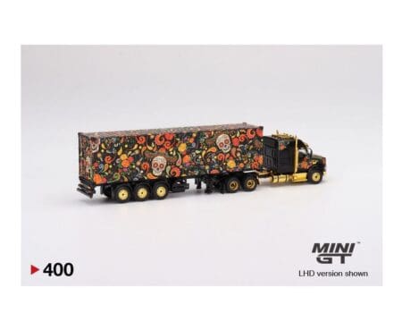 Mini GT 1:64 Western Star 49X with 40 Ft Container Day Of The Dead  "Dias De Los Muertos"  2022 Limited Edition - Mijo Exclusive - Image 2
