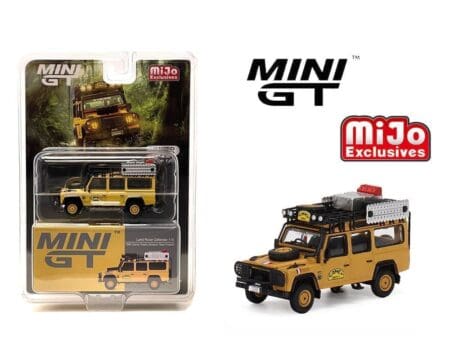 Mini GT 1:64 Land Rover Defender 110 1989 Camel Trophy Amazon Team France - Mijo Exclusives