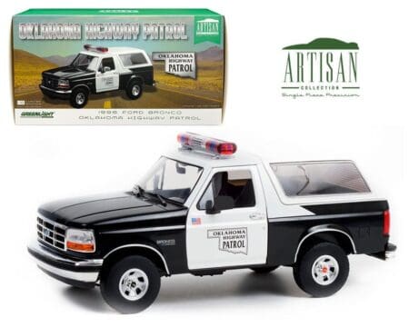 Greenlight 1:18 1996 Ford Bronco - Oklahoma Highway Patrol - Artisan Collection