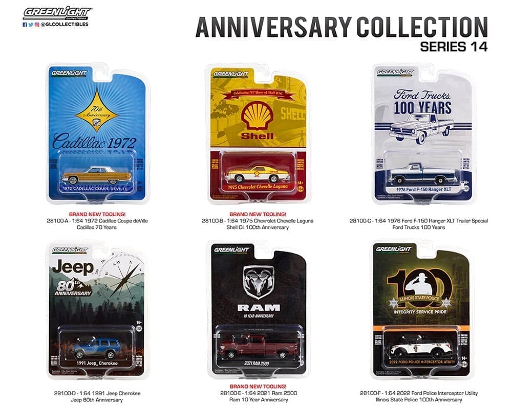 Greenlight 1:64 Anniversary Collection Series 14 Assortment - M & J ...