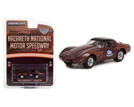 Greenlight 1:64 1982 Chevrolet Corvette - Nazareth National Motor Speedway Official Pace Car - Nazareth Pennsylvania - Hobby Exclusive