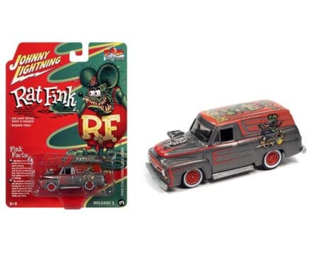 Johnny Lightning 1:64 Pop Culture 2022 Release 2 - 1955 Ford Panel Blower Rat Fink Solid Pack