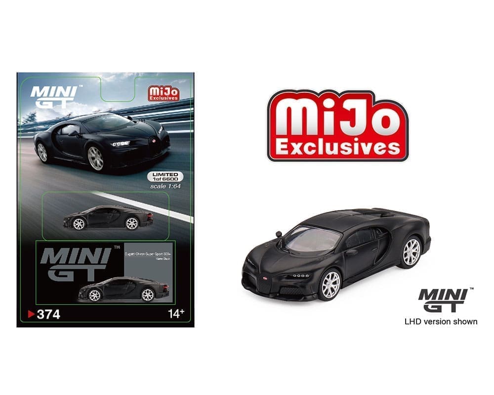 Mini GT 1:64 Bugatti Chiron Super Sport 300+ (Matte Black