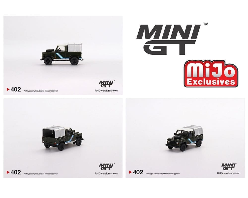 Mini GT 164 Land Rover Defender 90 Pickup Bronze Green Mijo