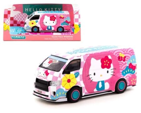 Tarmac Works 1:64 Toyota Hiace Widebody Hello Kitty Capsule Summer Festival -  Collab64