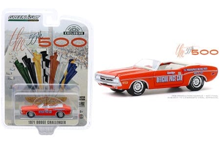 Greenlight 1:64 1971 Dodge Challenger Convertible 55th Indianapolis 500 Mile Race Dodge Official Pace Car -Hobby Exclusive