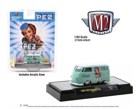 M2 Machines 1:64 1960 Volkswagen VW Delivery Van Short Bus Custom PEZ -Hobby Exclusive