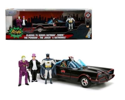 1/24 Jada Convention Exclusive The Batman (2022) Batman & Batmobile (Chrome  & Black) Diecast Car Model 